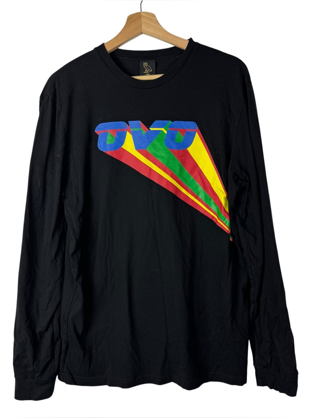 OVO October's Very Own X Drake Black Retro‎ Graphic Long Sleeve T-Shirt L